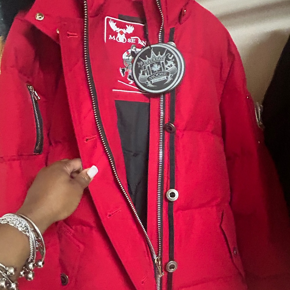 Moose Knuckles Women's Vibrant Red Puffer Coat